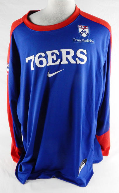 2024-25 Philadelphia 76ers Guerschon Yabusele #28 Game Used Blue Shooting Shirt