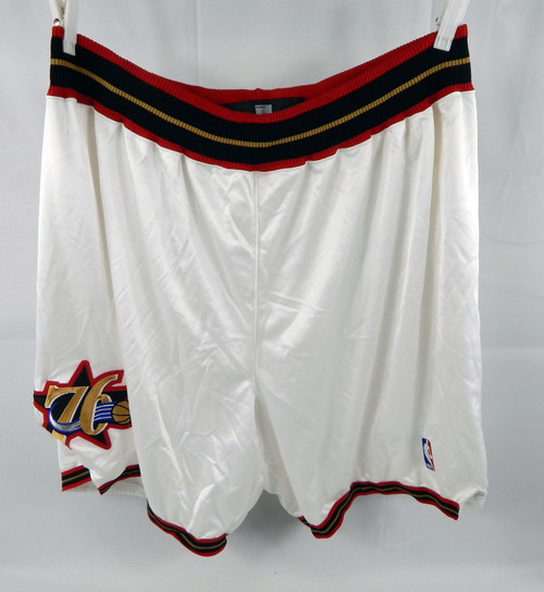2006-09 Philadelphia 76ers Game Issued White Shorts 50 111