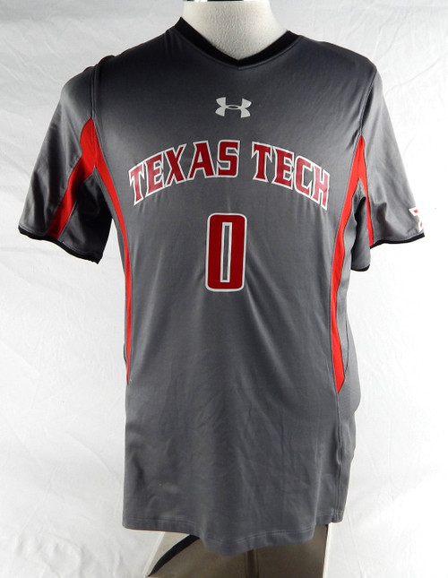 Texas Tech Red Raiders #0 Game Used Grey Jersey Womens Soccer L 180