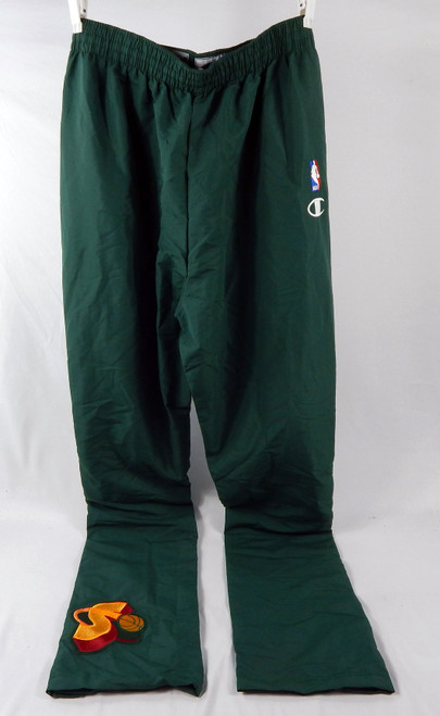 1997-98 Seattle Supersonics Game Issued Green Warm Up Pants 36 385