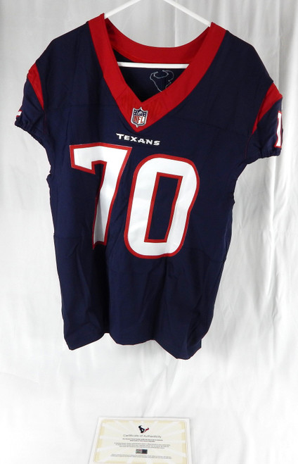 2023 Houston Texans Juice Scruggs #70 Game Issued Navy Jersey 46 944