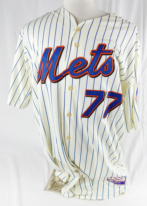 2011 New York Mets D.J. Carrasco #77 Game Used Cream Jersey Alternate 50 195