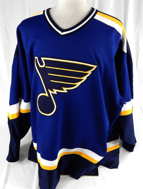 1990s Mens St. Louis Blues Blank Authentic Blue Jersey Starter 54 285