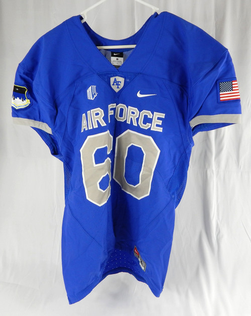 Air Force Falcons #60 Game Used Blue Jersey Football XL 016