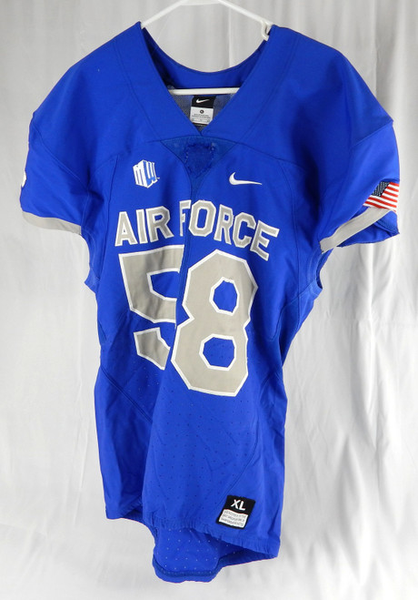 Air Force Falcons #58 Game Used Blue Jersey Football XL 018