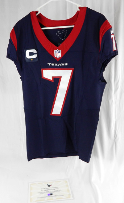 2023 Houston Texans C.J. Stroud #7 Game Issued Navy Jersey Captain Patch 40 993