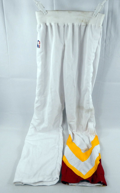 1989-90 Atlanta Hawks Cliff Levingston #53 Game Used White Warm Up Pants 34 931