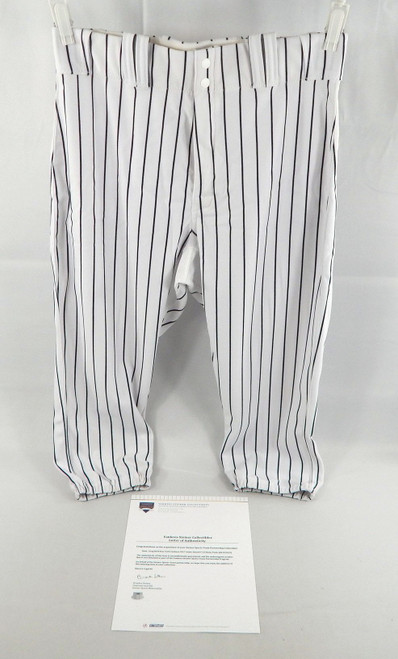 2017 New York Yankees Greg Bird #33 Game Issued Pos Used White Pants 35 703