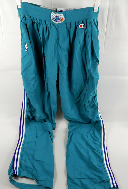 1993-94 Charlotte Hornets Frank Brickowski #40 Game Used Teal Warm Up Pants 40 0
