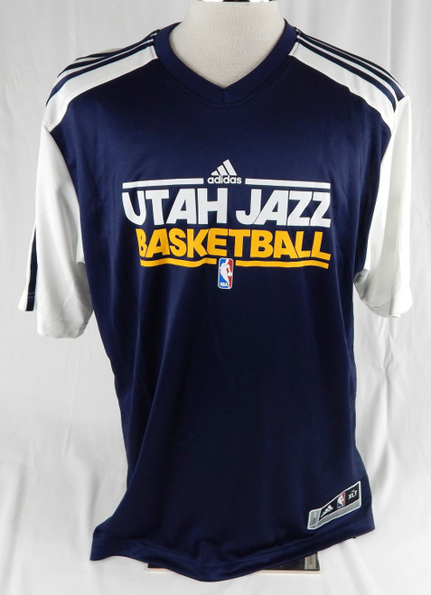 2010-11 Utah Jazz Sundiata Gaines #2 Game Used Navy Shooting Shirt XL 174