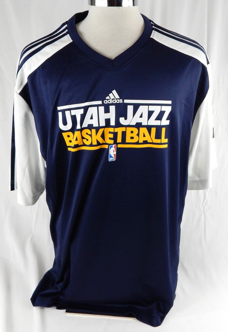 2010-11 Utah Jazz C.J. Miles #34 Game Used Navy Shooting Shirt 2XL 176