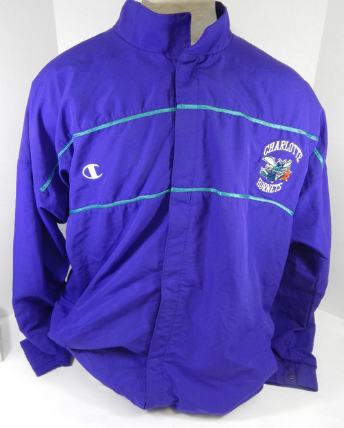 Charlotte Hornets #54 Game Used Purple Jacket 52 DP58703