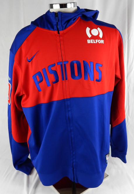 2024-25 Detroit Pistons Simone Fontecchio #19 Game Used Red Warm Up Jacket XL 68