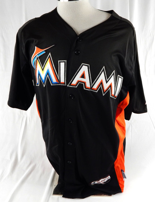2014-16 Miami Marlins Remey Reed #76 Game Used Black Jersey ST BP 46 DP96990