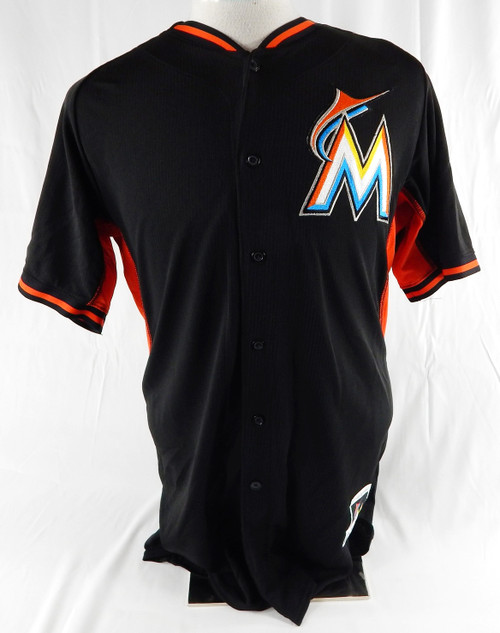 2014-16 Miami Marlins Reilly Hovis #84 Game Used Black Jersey ST BP 44 36