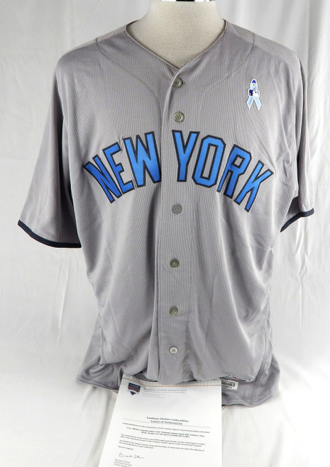2017 New York Yankees Wilkin Castillo #63 Game Used White Jersey Fathers Day 48