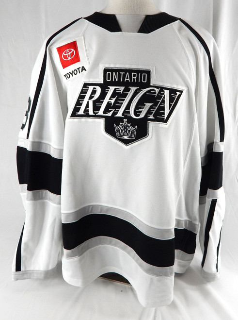 2021-22 Ontario Reign Michael Prapavessis #23 Game Used White Jersey 56 DP98447
