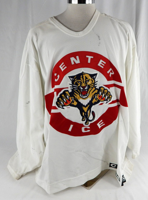 Late 1990s Florida Panthers Jaime Linden #42 Game Used White Practice Jersey 20