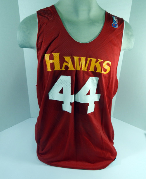 1990s Atlanta Hawks #44 Game Issued Red White Practice Jersey 3XL DP62029