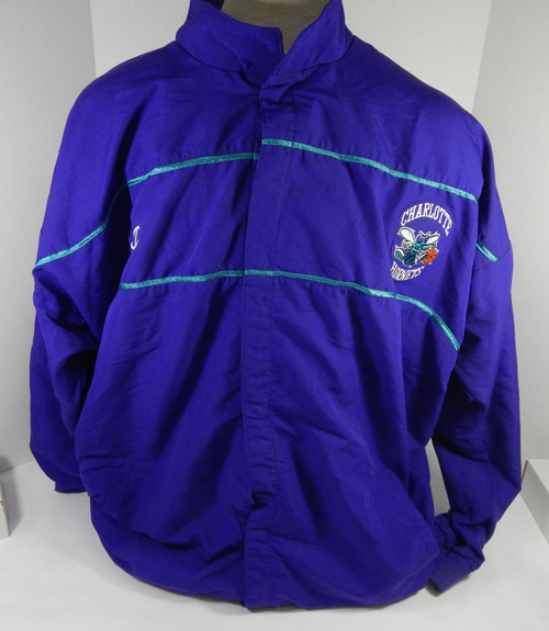Charlotte Hornets #2 Game Used Purple Jacket 54 DP58711