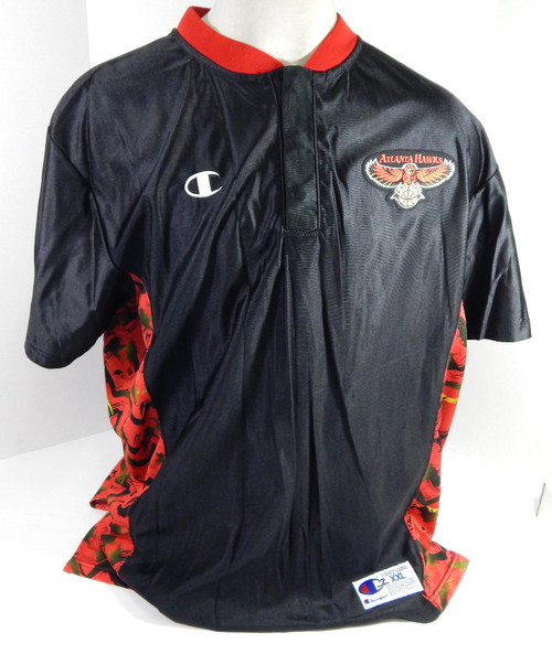 1990s Atlanta Hawks #1 Game Used Black Shooting Shirt XXL DP62394