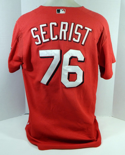 2003-06 Cincinnati Reds Reed Secrist #76 Game Used Red Jersey Ex ST BP 50 6577
