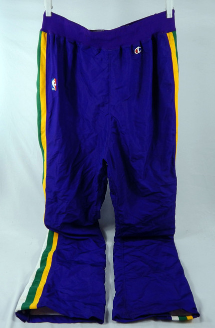 1993-94 Utah Jazz Game Issued Purple Warm Up Pants 42 774
