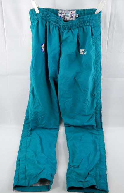 1997-98 Charlotte Hornets #41 11 Game Used Teal Warm Up Pants 38 205