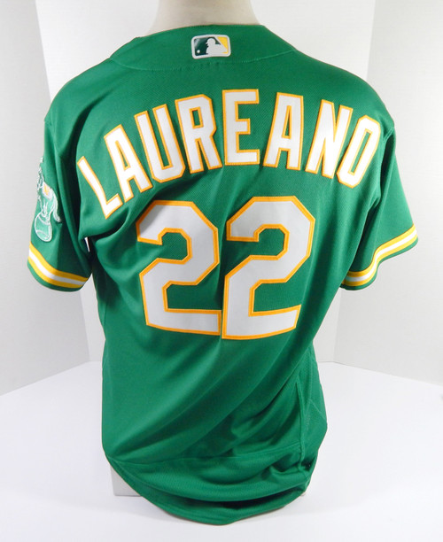 2022 Oakland Athletics Ramon Laureano #22 Game Issued P Used Kelly Green Jersey