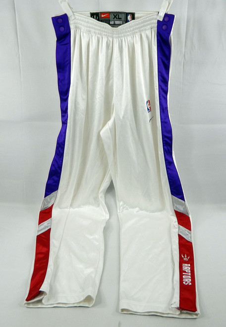 2003-04 Toronto Raptors Chris Childs #1 2 Game Used White Warm Up Pants XL 265