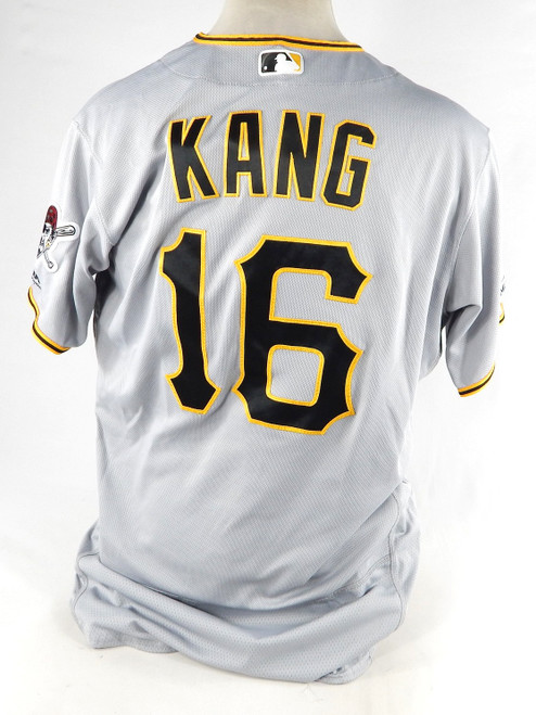 2019 Pittsburgh Pirates Jung Ho Kang #16 Game Used Grey Jersey 1 Hit 2 RBI W 23