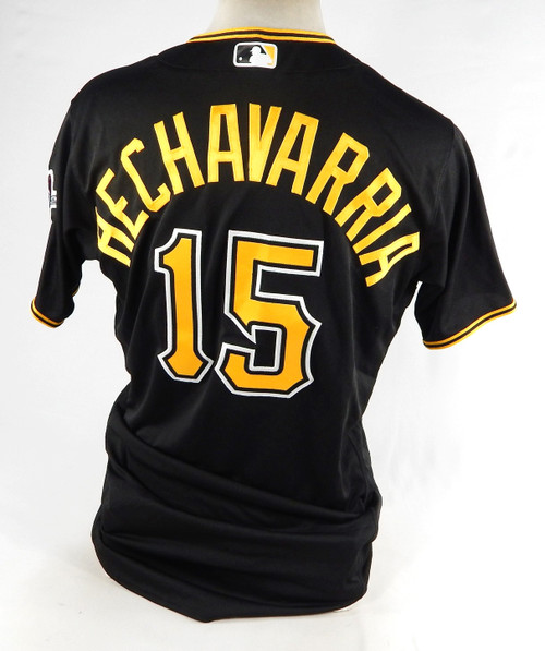 2018 Pittsburgh Pirates Adeiny Hechavarria #15 Game Used Black Jersey RBI Sac 5