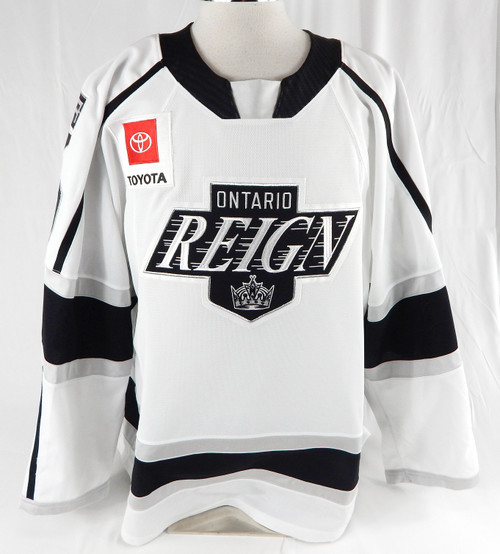 2021-22 Ontario Reign Kim Nousiainen #10 Game Used White Jersey 54 418
