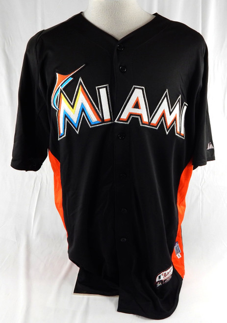 2014-16 Miami Marlins Kevin Cravey #63 Game Used Black Jersey BP ST 46 001