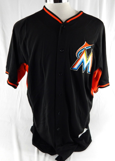 2014-16 Miami Marlins Tejada #4 Game Used Black Jersey BP ST 48 002