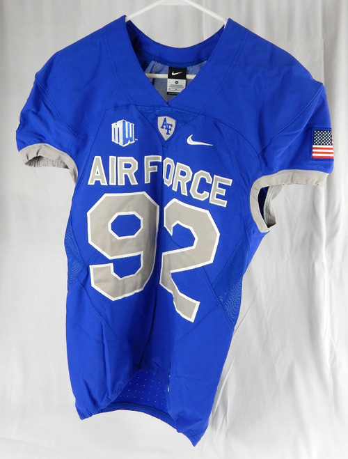 Air Force Falcons #92 Game Used Blue Jersey Football M 012