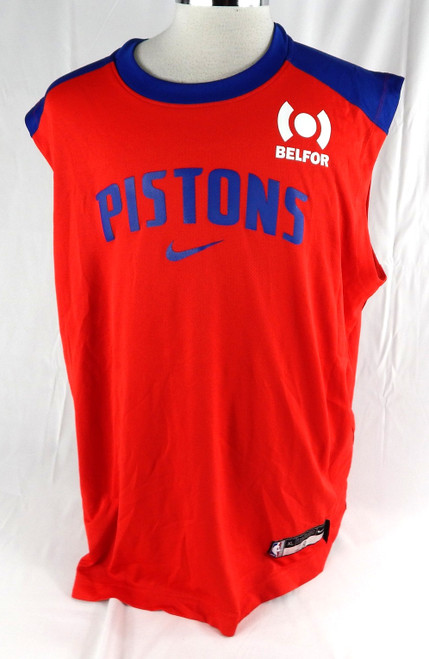 2024-25 Detroit Pistons Isaiah Stewart #28 Game Used Red Tank Top Shirt XXL 581
