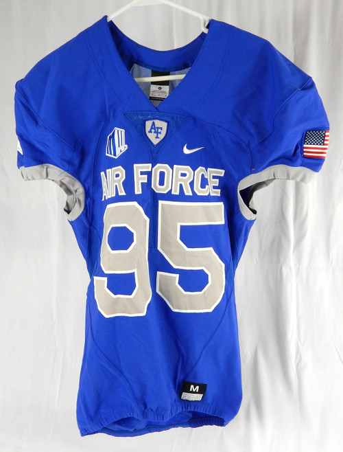 Air Force Falcons #95 Game Used Blue Jersey Football M 014