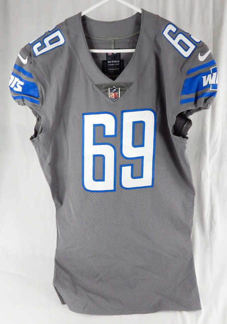 2019 Detroit Lions Kareem Martin #69 Game Issued Grey Jersey Color Rush 46 636