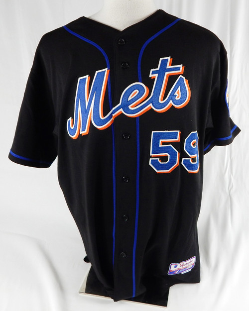 2011 New York Mets Dan Warthen #59 Game Used Black Jersey 48 201