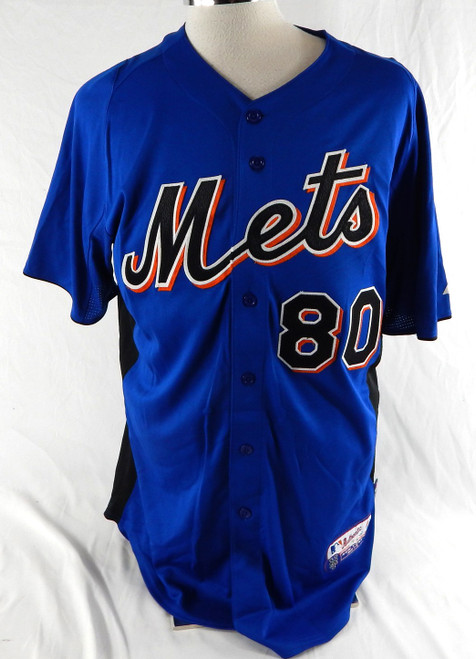 2011 New York Mets Rafael Landestoy #80 Game Issued Blue Jersey BP ST 44 413