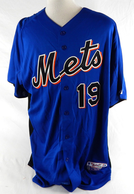 2011 New York Mets Raul Chavez #19 Game Issued Blue Jersey BP ST 50 420