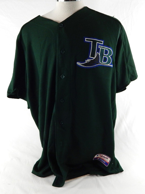 2004 Tampa Bay Rays Greg Vaughn #23 Game Used Green Jersey BP ST 52 486