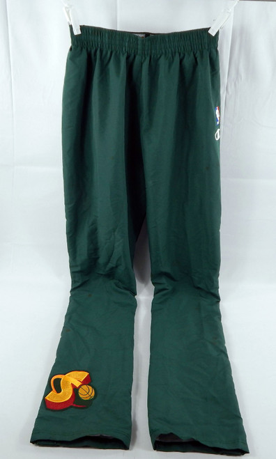 1998-99 Seattle Supersonics Game Issued Green Warm Up Pants 36 890