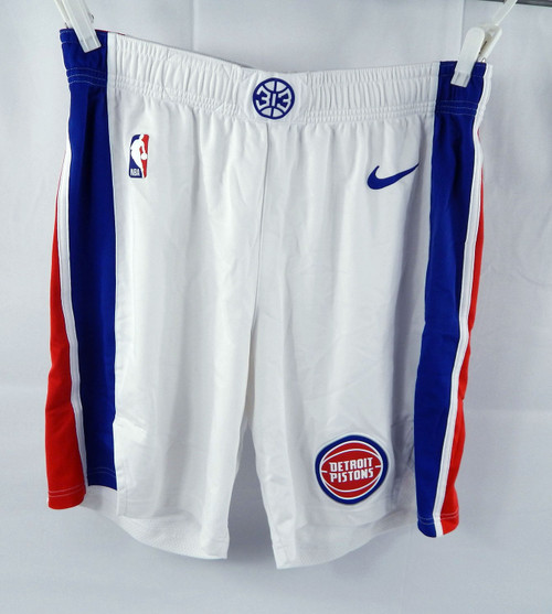 2024-25 Detroit Pistons Paul Reed #7 Game Used White Shorts 40 911