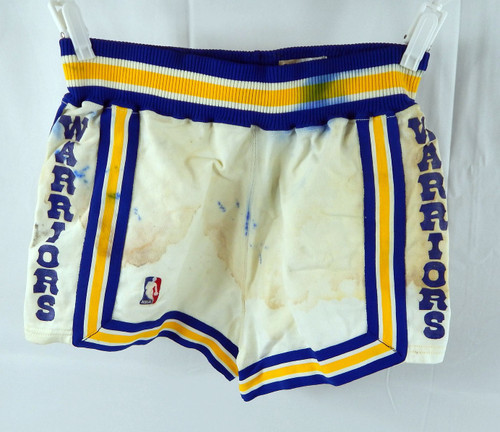 1987-88 Golden State Warriors #4 Game Used White Shorts 32 899