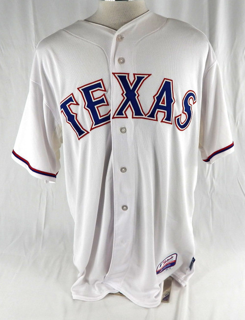 2000s Mens Texas Rangers Blank Authentic White Jersey Majestic 52 004