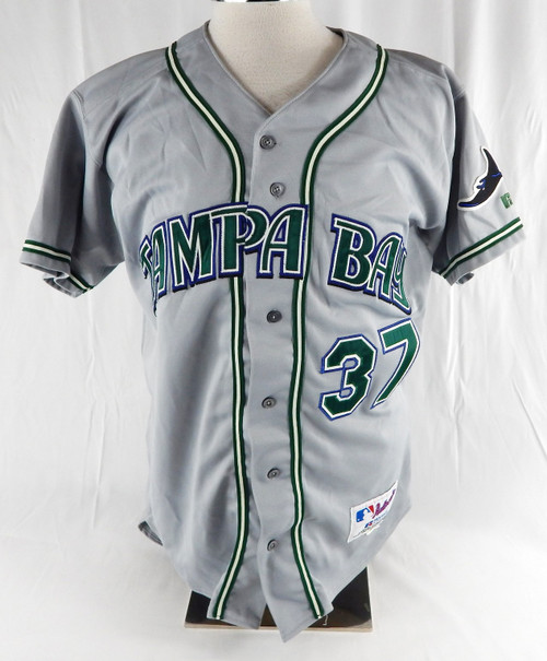 2002 Tampa Bay Rays Brandon Backe #37 Game Used Grey Jersey 905