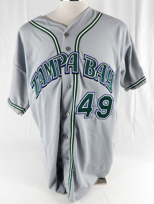 2002 Tampa Bay Rays Tanyon Sturtze #49 Game Used Grey Jersey 52 909