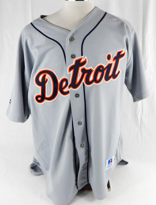 1990s Mens Detroit Tigers Blank Authentic Grey Jersey Russell Athletic 52 916